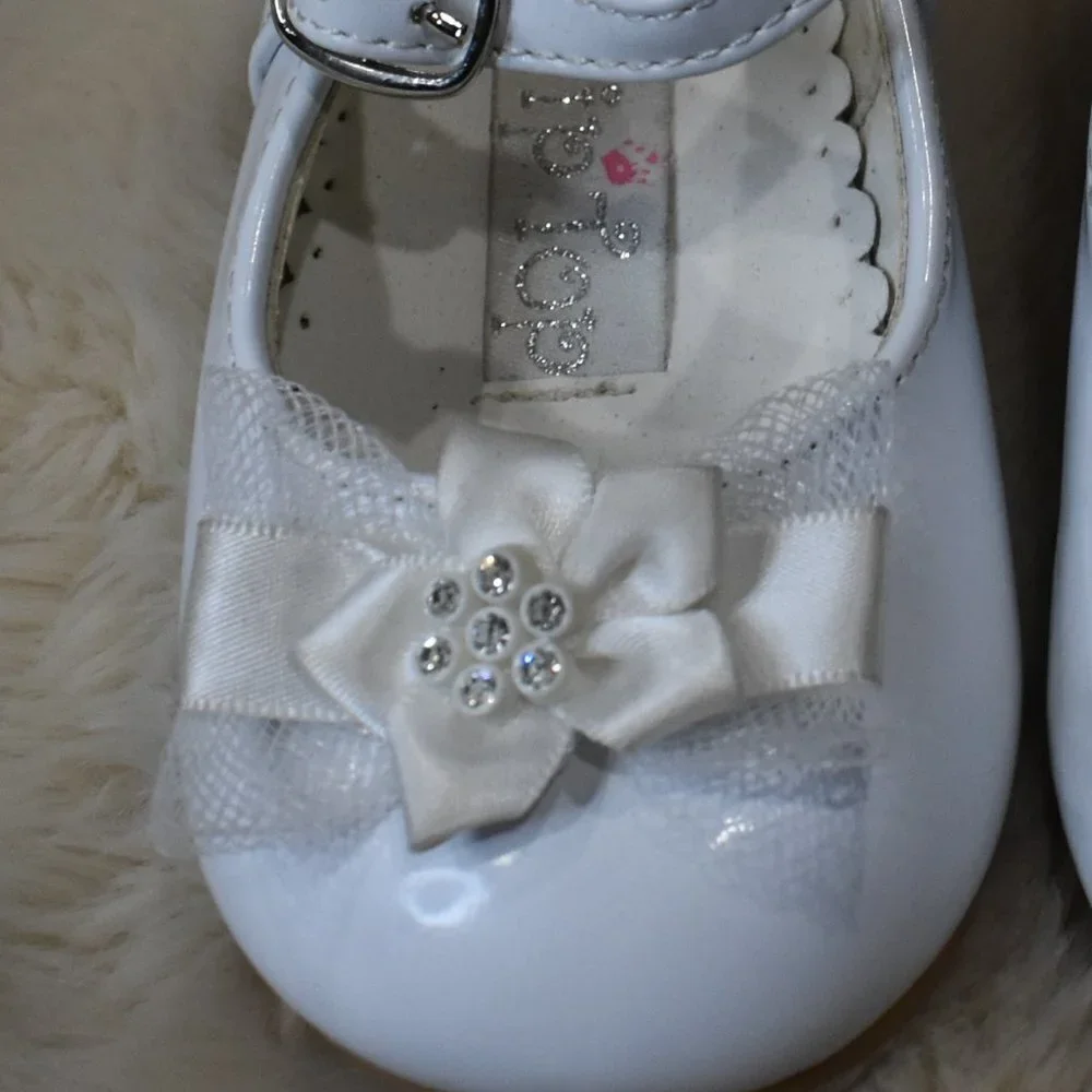 Baby Girls White Dress Shoes Size 3